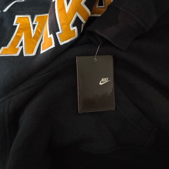 NWT Vintage Nike grey tag black & yellow 2pc hoodie & pants outfit set 6-7 boys - Picture 3 of 4